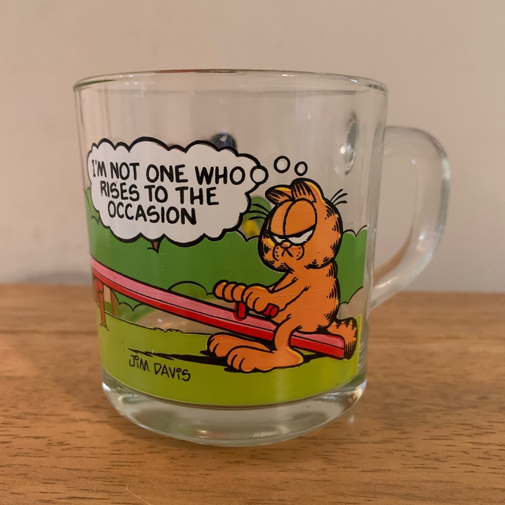 McDonald’s Garfield and Odie 1978 McDonalds Glass Mug 9oz Like New